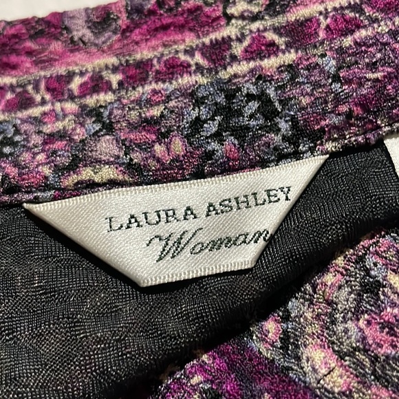 NWOT Laura Ashley Purple Paisley Blazer Jacket - Picture 5 of 11